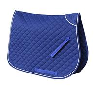 Rhinegold Twin Bound Saddle Cloth-Full-Royal Blue Tela para sillín, Azul Real, Plein
