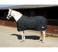 Rhinegold Vegas Quilted Stable Rug-Heavy Winter Weight 350gsm Fill Edredón, Negro, 6'6"