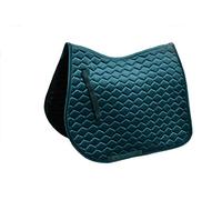 Rhinegold Velvet Hexagon GP - Almohadilla para sillín, Color Verde Pavo Real