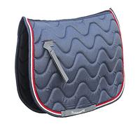 Rhinegold Wave Saddle Pad-Full Red Tela para sillín, Denim con Rojo, Plein