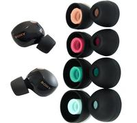 Rhinenet Almohadillas de silicona para auriculares Sony 1000XM5/1000XM4/LinkBuds S/WF-C500/WF-C700N WF WI XBA, con caja de almacenamiento, 4 pares (XS+S+M+L)
