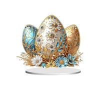 Rhinestone Art - Crystal Painting Tabletop Decor, Double-Sided Stand-Up Gem Painting for Easter Crafting, Desk Ornament for Indoor Decoration, Creative DIY Project for Kids Adults, Adds Sparkling