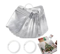 Rhinestone Art Storage Mini Bags - 11x6.9cm Compact Pouches, Transparent PP Material, Diamond Painting Bead Organizer with Secure Seal Closure | Craft Storage Solution for DIY Kits Jewelry Gems Access