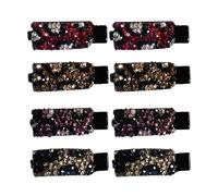 Rhinestone Barrettes - Agarre de peinado no deslizante, 8 piezas Rhinestone Hair Barrettes for Work | Travel Dating Makeup Holidays Christmas Home Family Salon, 6 x 2 x 2 cm