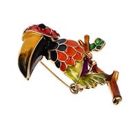 Rhinestone Belt Bag Personality Body Novelty Badge Fashion Bookbag Lapel Pin Exquisite Brooch Decor Parrot Breastpin Zinc Alloy