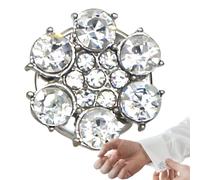 Rhinestone Button Covers - Fancy Buttons For Clothes | Button Covers Rhine Stone Buttons,No Sew Buttonss Flower Buttonn, Rhinestone Embellishments, Decorative Buttonn Detachable For Women Girls