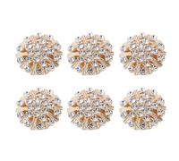 Rhinestone Button Covers, Women's Rhinestone Button Covers for Blouse, Detachable Shirt Button Clips, Button Jewelry for Clothing, Button Covers, Set of 6, Stylish Button Accessories