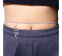 Rhinestone cintura cadena arnés cadena bikini capas cristal cadena vientre joyería para mujeres niñas - D
