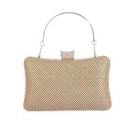 Rhinestone Clutch - Detachable Chain Strap, Sparkly Evening Handbag