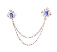 Rhinestone Cross Tassel Chain Brooch Women Men Lapel Pin Badge Fashion Vintage Clothes Decor Shirt Collar Corsage Made in China