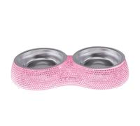 Rhinestone Dog and Cat Bowls - Double Stainless Steel Bling Pet Bowl