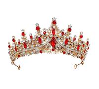 Rhinestone European Bridal Crown - Princess Dress & Photography Headband Accessory, One Size, Madera de agar, Sin gemas.