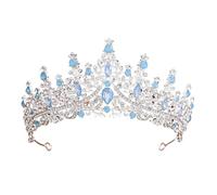 Rhinestone European Bridal Crown - Princess Dress & Photography Headband Accessory, One Size, Madera de agar, Sin gemas.