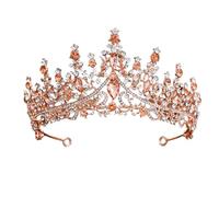 Rhinestone European Bridal Crown - Princess Dress & Photography Headband Accessory, One Size, Madera de agar, Sin gemas.