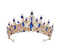 Rhinestone European Bridal Crown - Princess Dress & Photography Headband Accessory, One Size, Madera de agar, Sin gemas.