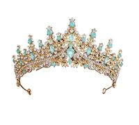 Rhinestone European Bridal Crown - Princess Dress & Photography Headband Accessory, One Size, Madera de agar, Sin gemas.