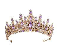 Rhinestone European Bridal Crown - Princess Dress & Photography Headband Accessory, One Size, Madera de agar, Sin gemas.