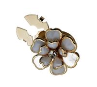 Rhinestone Flower Button Covers - Clip On Cufflinks Style, Decorative Fashion Jewelry | For Women Blouse Suit Sewing Crafts Business Party Wedding Work Daily Outfit Styling Use, Rhinestone Clips