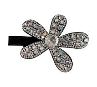 Rhinestone Flower Hair Clip - Metal Sparkling Rhinestone Beauty Accessories, Women Sparkly Hair Clips For Holiday | Festival Travel Wedding Bridal Party Summer Daily New Year Birthday