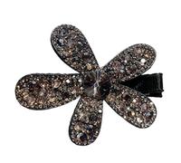 Rhinestone Flower Hairpin - Luxury Crystal Hair Accessory, Glittering Decorative Clamp for Stylish Hairstyles | Perfect for Brides, Bridesmaids, Celebrations, Vacations, Everyday Fashion, Stage Perfor