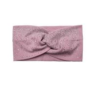 Rhinestone Hair Bands Cotton Yoga Headbands Front Cross Headwrap Women Headpiece Turban Headwear(G purple)
