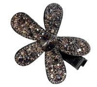 Rhinestone Hair Clip, Elegant 3d Floral Barrettes Accessories, Sparkling Flower Hairpin with Shiny Rhinestones, for Women and Girls, Ideal for Bridal Wedding, Gathering, Formal Events, Holiday,