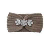 Rhinestone Headband Elastic Ear Warmer Knitted Headwrap Turban Wide Brim Headwear For Women Girl Winter Hair Accessories(Color-09)