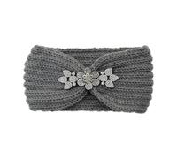 Rhinestone Headband Elastic Ear Warmer Knitted Headwrap Turban Wide Brim Headwear For Women Girl Winter Hair Accessories(Color-03)