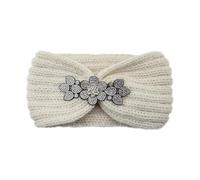 Rhinestone Headband Elastic Ear Warmer Knitted Headwrap Turban Wide Brim Headwear For Women Girl Winter Hair Accessories(Color-05)