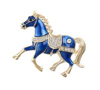 Rhinestone Horse Brooches, Vintage Alloy Animal Pin with 1.73x1.46 pulgadas Sparkling Design, Elegant Clothing Accessory, for Men Women Youth Teens Family Friends, Silver, Se référer au descriptif