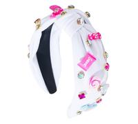 Rhinestone Knot Headband - Lollipop Charm Hair Accessorie Knot Headband, Jeweled Wide Band Ķnot Ĥeadband | Non Slip Fashion Headpiece, Cute Sparkling Styling Tool For Girls Women Ḱnot H́eadband