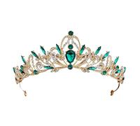 Rhinestone Korean Princess Crown - Elegant Headwear For Weddings & Street Style, One Size, Madera de agar, Sin gemas.