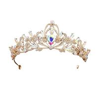 Rhinestone Korean Princess Crown - Elegant Headwear For Weddings & Street Style, One Size, Madera de agar, Sin gemas.
