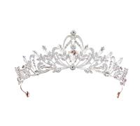 Rhinestone Korean Princess Crown - Elegant Headwear For Weddings & Street Style, One Size, Madera de agar, Sin gemas.