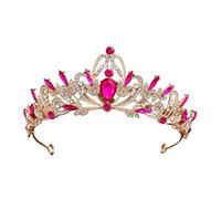 Rhinestone Korean Princess Crown - Elegant Headwear For Weddings & Street Style, One Size, Madera de agar, Sin gemas.