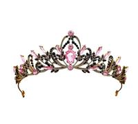 Rhinestone Korean Princess Crown - Elegant Headwear For Weddings & Street Style, One Size, Madera de agar, Sin gemas.