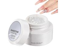 Rhinestone Nail Glue - Clear No Wipe UV LED Gel Adhesive, Fast Dry