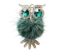 Rhinestone Owl Car Vent Clip - Plush Decorative Air Freshener | Zinc Alloy + Wool + Rhinestone Aromatherapy Clip for Vehicles, Auto Interior, Living Room, Office, Apartment, Dorm