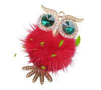 Rhinestone Owl Car Vent Clip - Plush Decorative Air Freshener | Zinc Alloy + Wool + Rhinestone Aromatherapy Clip for Vehicles, Auto Interior, Living Room, Office, Apartment, Dorm