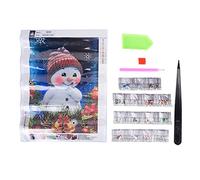 Rhinestone Painting Christmas Snowman DIY Wall Art Decoration Kit Unfading Shiny Rhinestones for Home Living Room Decor 30x40cm Christmas Gifts (T070)