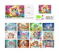 Rhinestone Painting Desk Calendar - 2027-2028 Gem Art Calendar Kit
