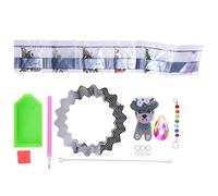 Rhinestone Painting DIY Kit Colorful Sparkling Puppy Shape Art Craft for Home Decoration Car Pendants and Christmas Tree Decorations Stainless Steel Acrylic Rhinestones