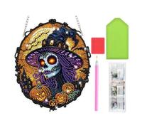 Rhinestone Painting Kit - Gothic Suncatcher Halloween Witch Crystal Craft