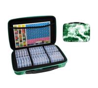 Rhinestone Painting Storage, 32 Grid Gems Organizer Case, Labels, Craft Box | Gem Stone Sorting Container for DIY Projects, Divided Holder for Small Pieces | Numbered Compartments, Label Cards