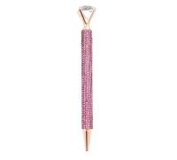 Rhinestone Pen - Sparkly Crystal Bling Ballpoint Writing Pen with Large Gem Press Down Tip Elegant Diamond Studded Metal Pens for Women Girls Teachers Nurses