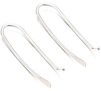Rhinestone Pendant Earring,Curved Thread Earrings Low Allergenic Open ARC Needle Drop Earrings 18K Plated U-Shaped Female Girl Gift/
