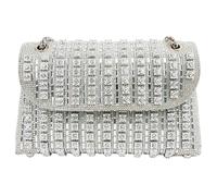 Rhinestone Purse, portátil Evening Purse, Elegant Women's, Birthday Evening Bag, New Year Party Purse, Luxury Women's Evening Bag With Rhinestone Embellishments, plateado, Se référer au descriptif