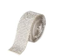 Rhinestone Ribbon Pegatina autoadhesiva de diamantes imitación cristal, cinta, manualidades, decoración del teléfono coche para Manualidades de Costura Ropa(Color 1,1YARD(90CM)_10ROWS(2CM))
