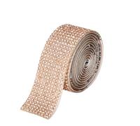 Rhinestone Ribbon Pegatina autoadhesiva de diamantes imitación cristal, cinta, manualidades, decoración del teléfono coche para Manualidades de Costura Ropa(Color 3,1YARD(90CM)_6ROWS(1.2CM))