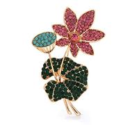 Rhinestone Root and Flower Brooch Pins for Women Jewelry Weddings Banquet Brooch Pins